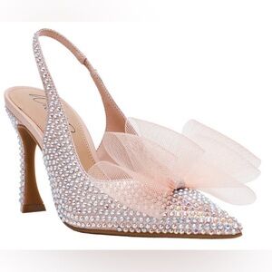 Wild Pair “Alegro” Bow Slingback Heels in Pinkesque, 8M Macy’s Exclusive, NIB